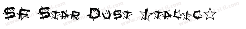 SF Star Dust Italic字体转换